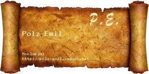 Polz Emil névjegykártya
